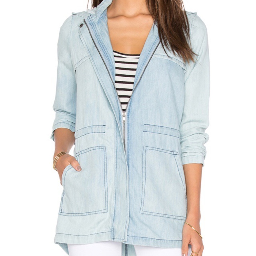 BB Dakota Ford Coat in Medium Wash Chambray